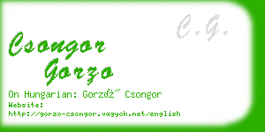 csongor gorzo business card